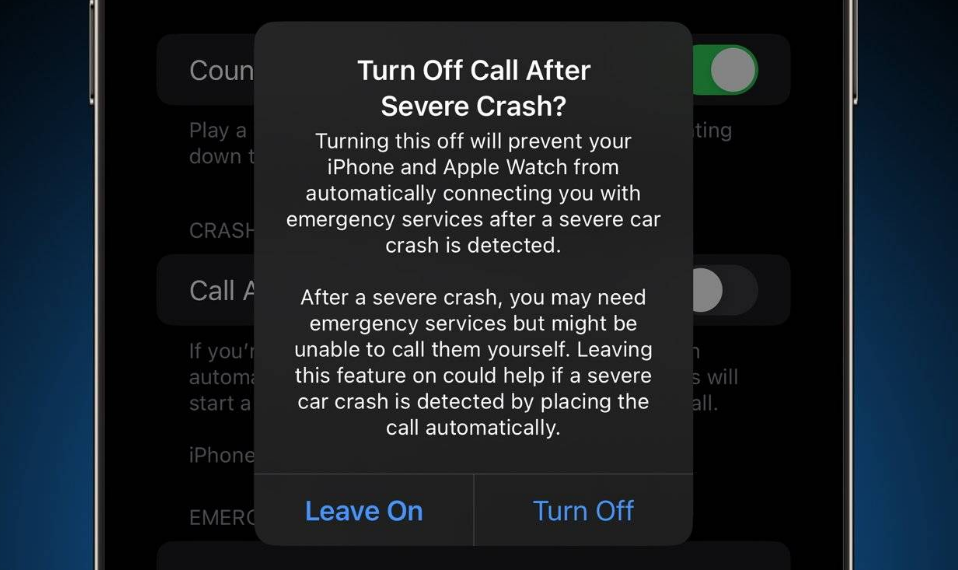 孟津苹果14维修分享 iPhone 14 和 Apple Watch 上关闭崩溃检测 